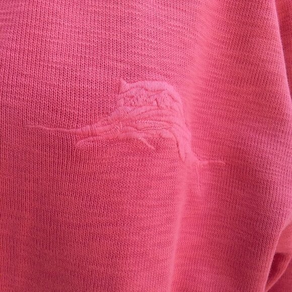 Tommy Bahama Men's Top Pullover Size M Red Short Zipper Embroidered Long Sleeves - Picture 5 of 7